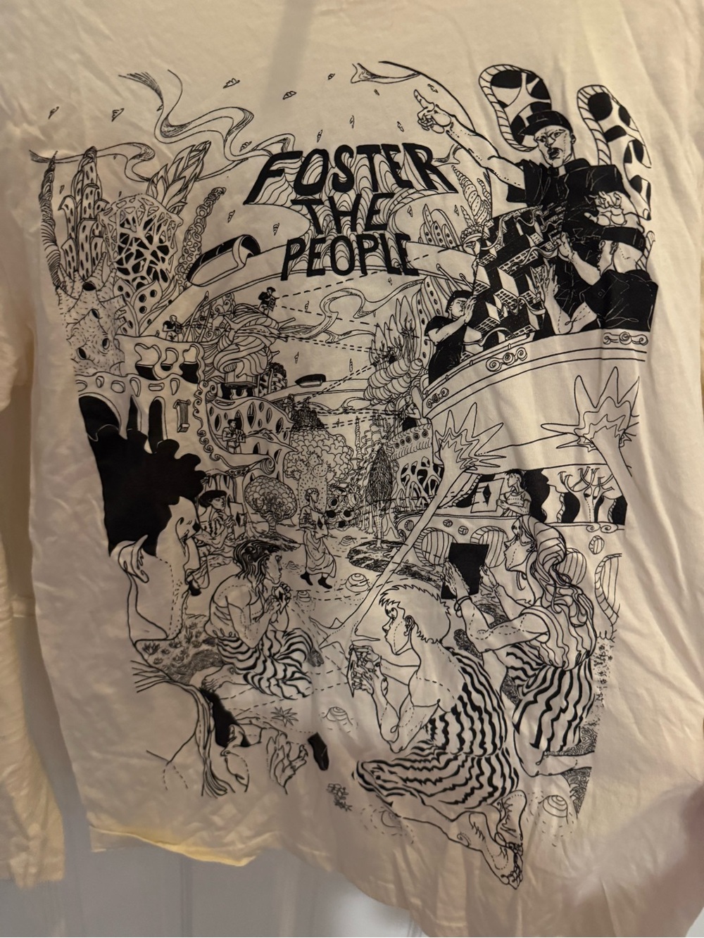 Foster the People Paradise State of Mind Tour Long Sleeve Band T-Shirt Cream - L - Picture 2 of 4
